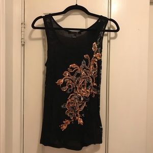 Forever 21 lacy sequin tank top